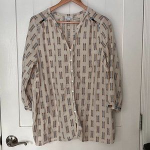 J.Jill easy button-front tunic - size L